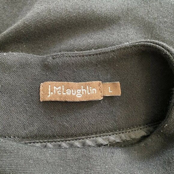 J.Mclaughlin High Neck Peplum Top Sweater Black Size Large - Picture 5 of 6